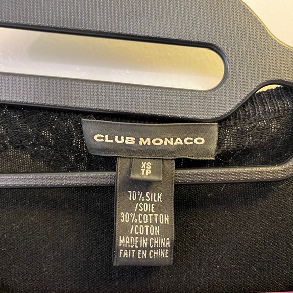 Club Monaco Black Sequin Sweater Cardigan Size XS - Picture 4 of 4